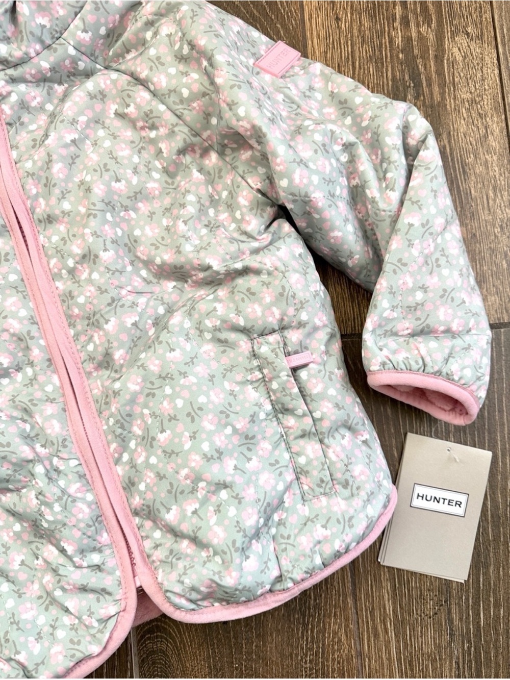 Hunter Toddler Girls' Ditsy Floral Midweight Water Resistant Jacket—3T - Picture 2 of 7